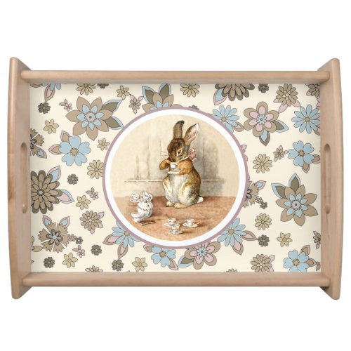 Vintage Baby Bunny Easter Gift  Serving Tray