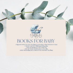 Vintage Baby Carriage Baby Shower Books For Baby Enclosure Card