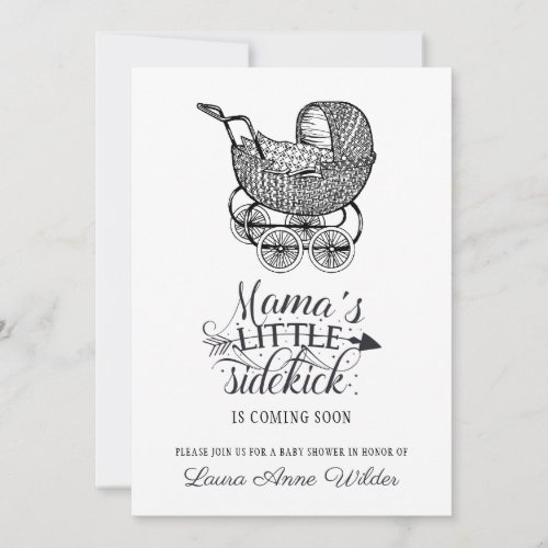 Vintage Baby Carriage Baby Shower Invitation