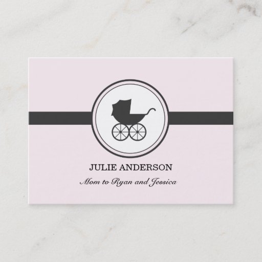 Customizable Vintage Baby Carriage Calling Card Business Card