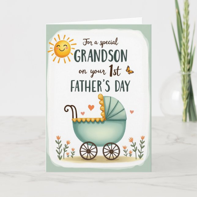 Vintage Baby Carriage Card (Front)
