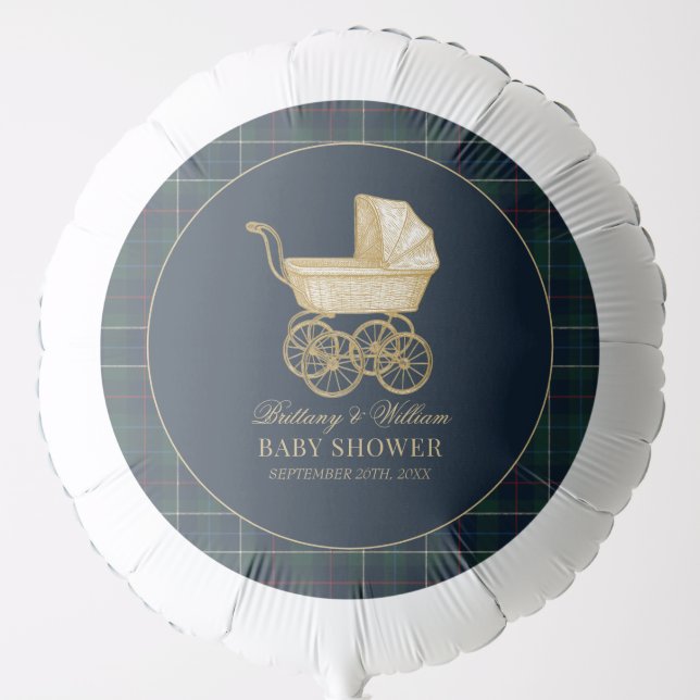 Vintage Baby Carriage Classic Baby Shower  Balloon (Front)