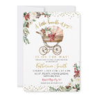 Vintage Baby Carriage Floral Christmas Baby Shower