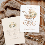 Vintage Baby Carriage Gender Neutral Baby Shower Thank You Card<br><div class="desc">Vintage Baby Carriage Gender Neutral Baby Shower Thank You Card. Click the personalize button to customize this design with your details.</div>
