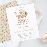 Vintage Baby Carriage Neutral Couples Baby Shower<br><div class="desc">Vintage Baby Carriage Gender Neutral Couples Baby Shower Invitation. Click the personalize button to customize this design with your details.</div>