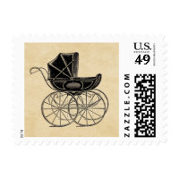 Vintage Baby Carriage Postage Stamp