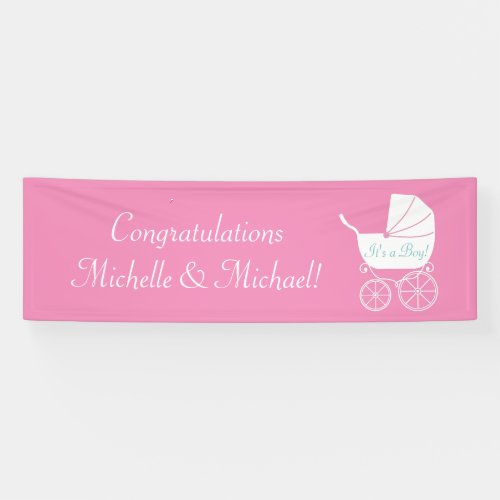 Vintage Baby Carriage Shower Beautiful Banner
