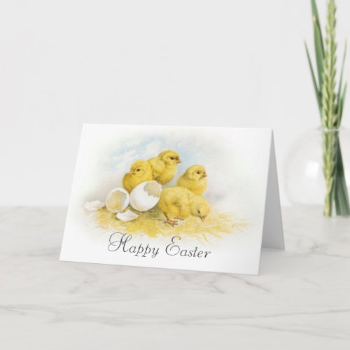 Vintage Baby Chickens Holiday Card