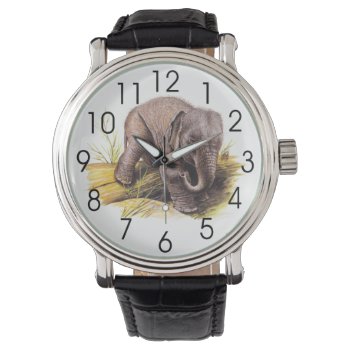 Vintage Baby Elephant Watch by PatiVintage at Zazzle