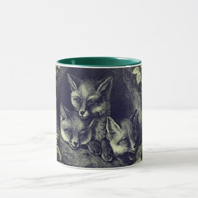 Vintage baby fox woodland mug (Center)