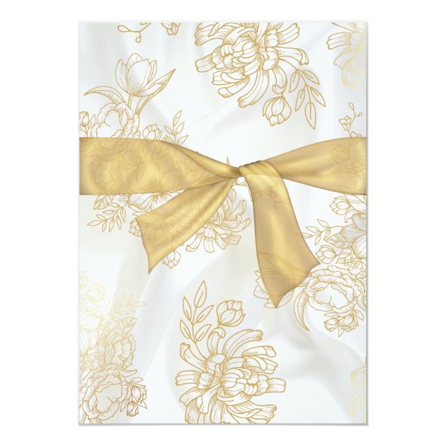 Vintage Baby Girl Baptism Gold Cross Glitter Invitation
