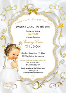 girl baptism christening invitations zazzle