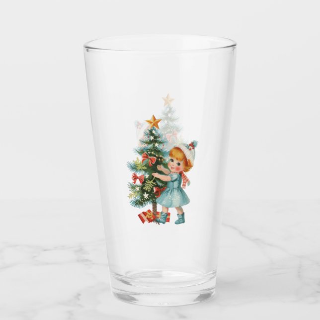 Vintage baby girl glass (Front)