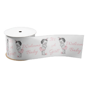 Vintage Baby Girl It's a Girl 3 Inch Ribbon