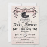 Vintage Baby Girl Shower Invitation at Zazzle