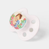 Vintage Baby Girl Teddy Bear Pacifier (Front Right)