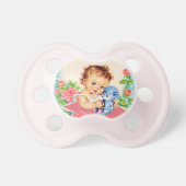 Vintage Baby Girl Teddy Bear Pacifier (Front)