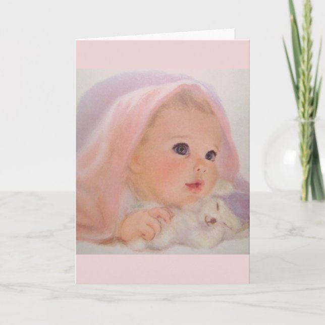 Vintage Baby Greeting Card (Front)