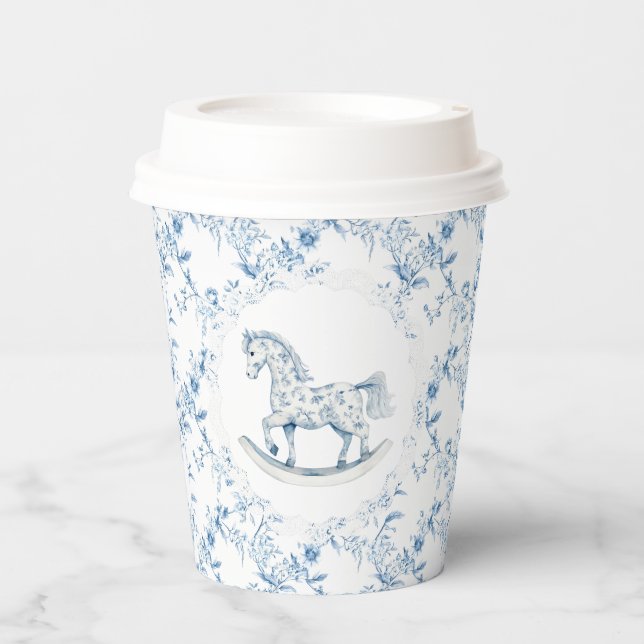 Vintage Baby Horse Rocking Chair-Paper Cups  (Front)
