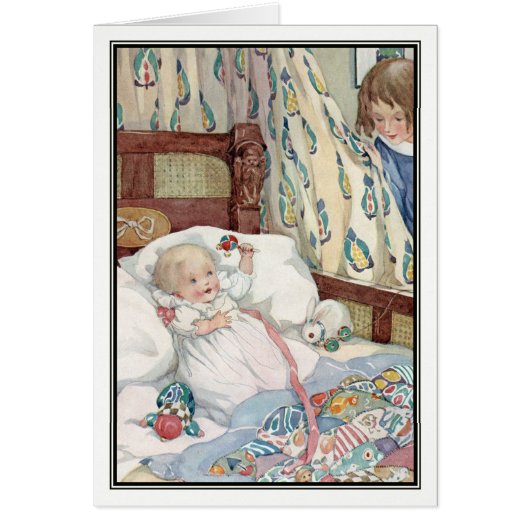 Vintage Baby in Cot by Anne Anderson (Front)