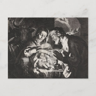 Vintage Baby Jesus Christmas Nativity Postcard