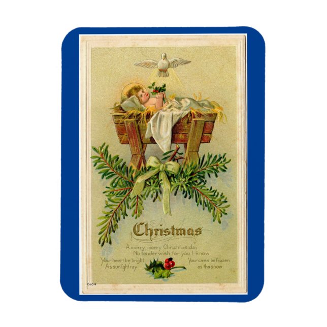 Vintage Baby Jesus Flexible Magnet (Vertical)