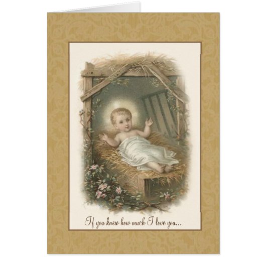 Vintage Baby Jesus in Manger (Front)