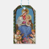 Vintage Baby Jesus Mary and Angels Christmas Gift Tags (Back)