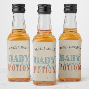 Vintage Baby Making Potion Liquor Bottle Label