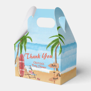 Vintage Baby On Board Surfing Baby Shower  Favor Boxes
