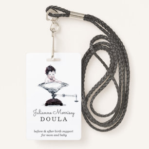 Vintage Baby On Scale Doula Badge