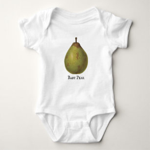 Vintage Baby Pear Fruit T-Shirt Baby Bodysuit