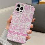 Vintage baby pink toile de jouy printed iPhone 16 case<br><div class="desc">Add a touch of soft elegance to your everyday style with this Vintage Baby Pink Toile de Jouy Printed iPhone Case. Inspired by classic French toile artistry, this design features delicate pastoral scenes and intricate detailing in a charming baby pink hue. The vintage pattern blends timeless sophistication with a romantic,...</div>