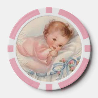 vintage baby poker themed chips