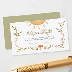 Vintage Baby Shower Diaper Raffle Enclosure Card