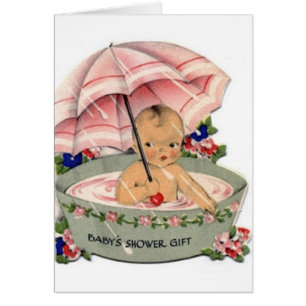 Vintage Baby Shower Gift Card