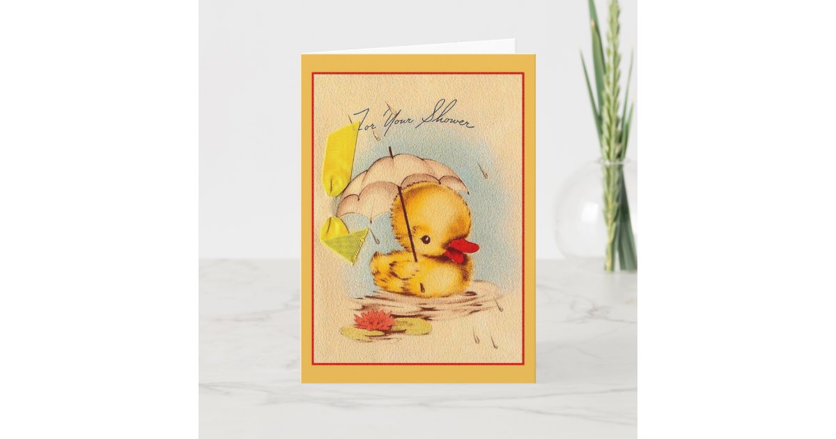 Vintage Baby Shower Greeting Card Zazzle Com