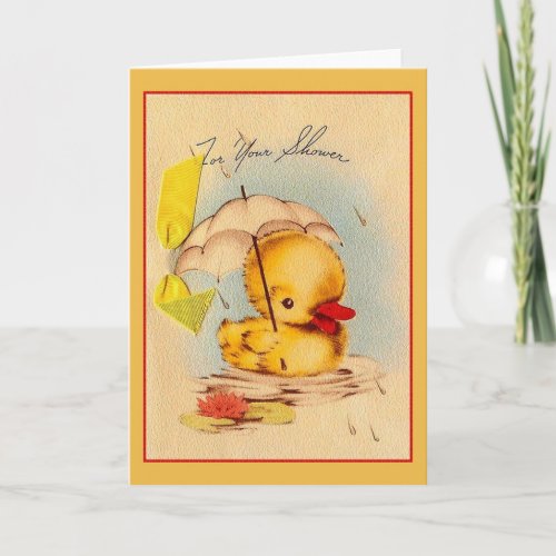 Vintage Baby Shower Greeting Card