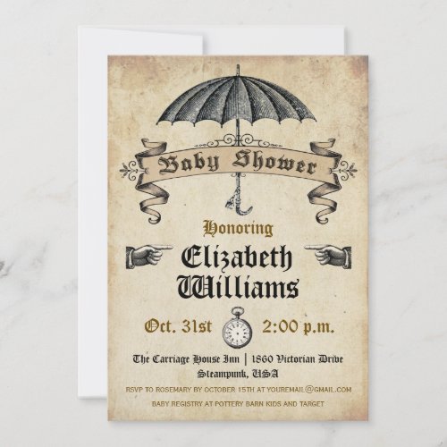 Vintage Baby Shower Invitation