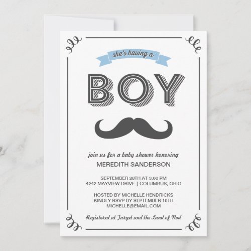 Vintage Baby Shower Invitation