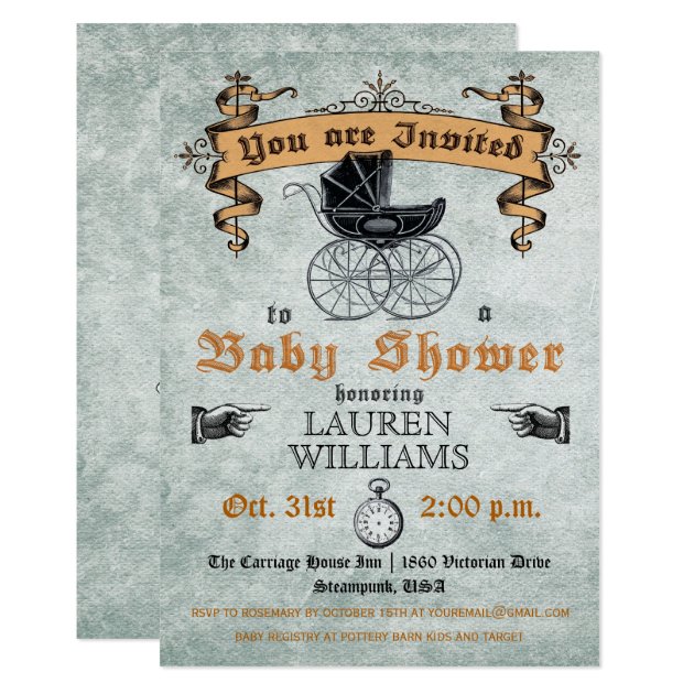 Vintage Baby Shower Invitation