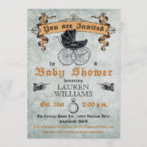 Vintage Baby Shower Ticket Invitation III | Zazzle