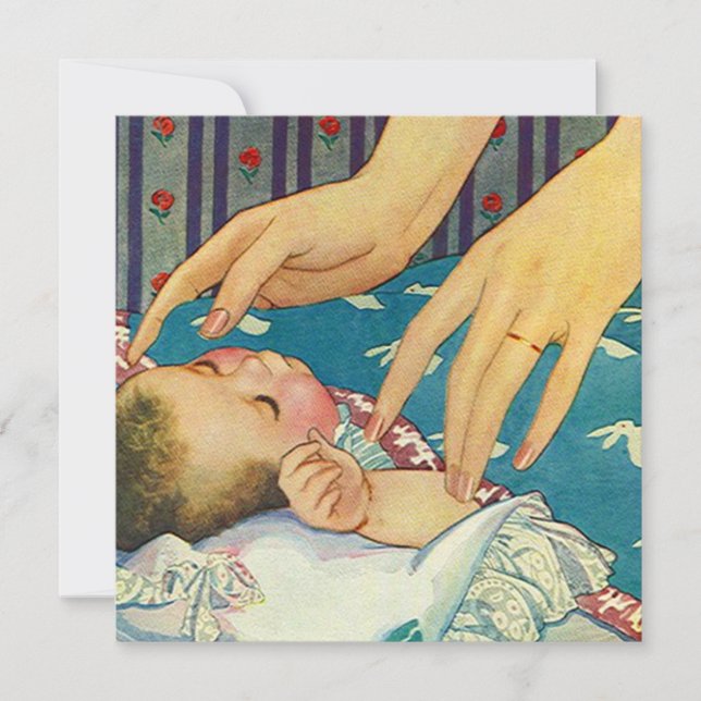 Vintage Baby Shower Party Announcement Invitation (Front)