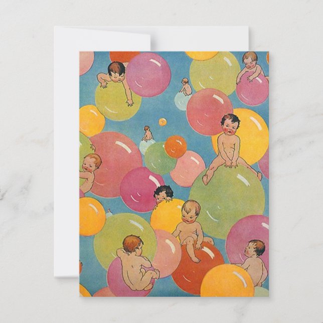 Vintage Baby Shower Party Announcement Invitation (Front)