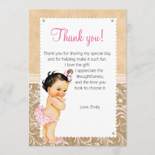 Vintage Baby Thank You Card