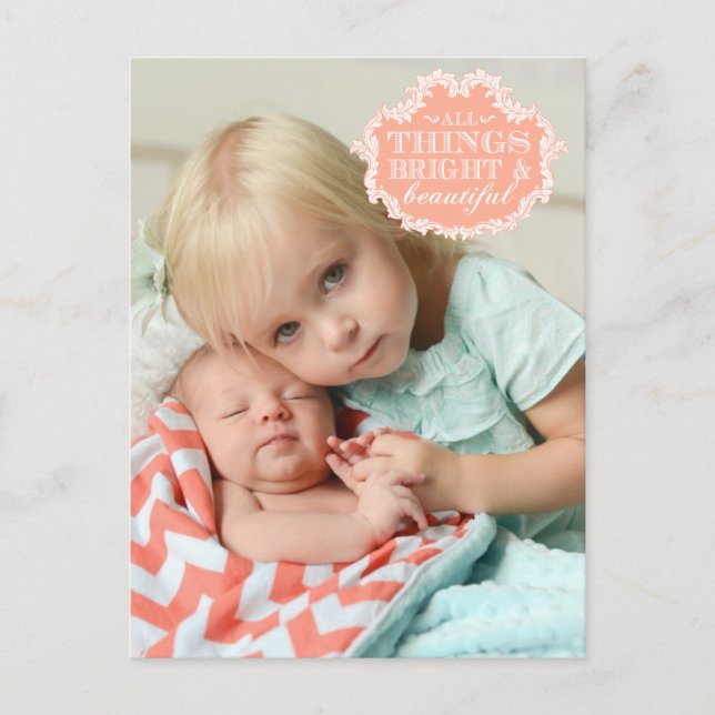 Vintage Babys 1st Christmas Xmas Photo Postcard (Front)