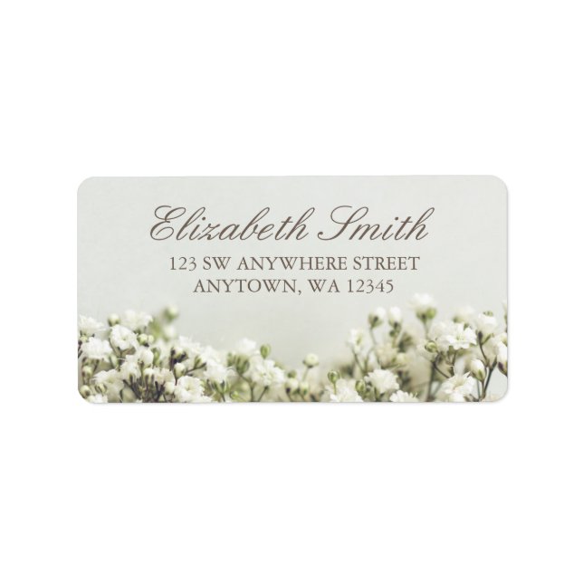 Vintage Baby's Breath Address Labels (Front)