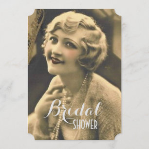 vintage bachelorette Party Gatsby bridal shower Invitation