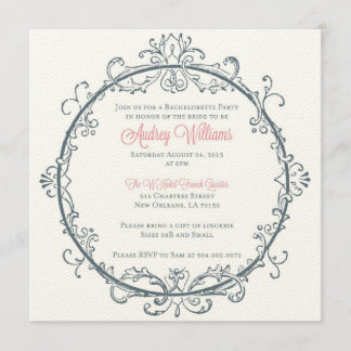 Vintage Bachelorette Party Invitation