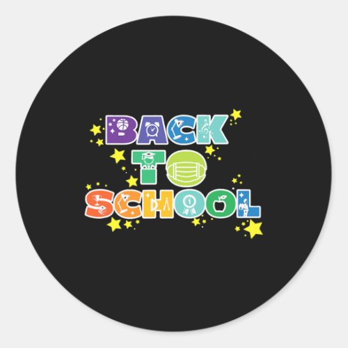 Vintage Back To School Funny Teacher Student 1  Classic Round Sticker